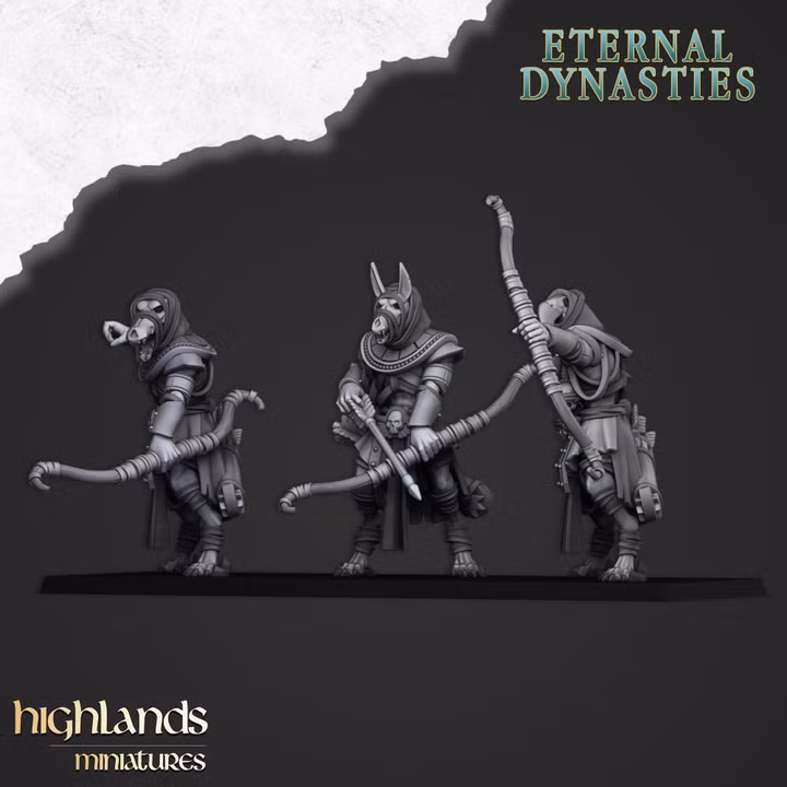 Anubis Guard with Heavy Bows, Eternal Dynasties - Highlands Miniatures - Image 6