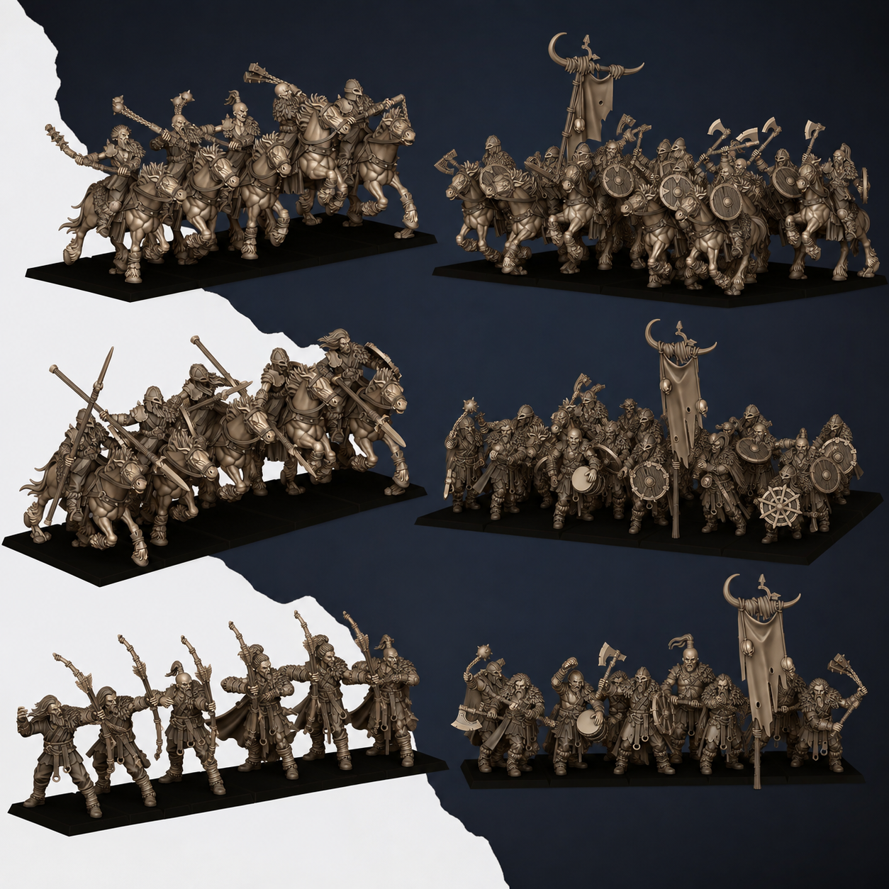 Highlands Miniatures Norse Tribes fantasy cavalry and infantry miniatures Highlands Miniatures Norse Tribes fantasy cavalry and infantry miniatures