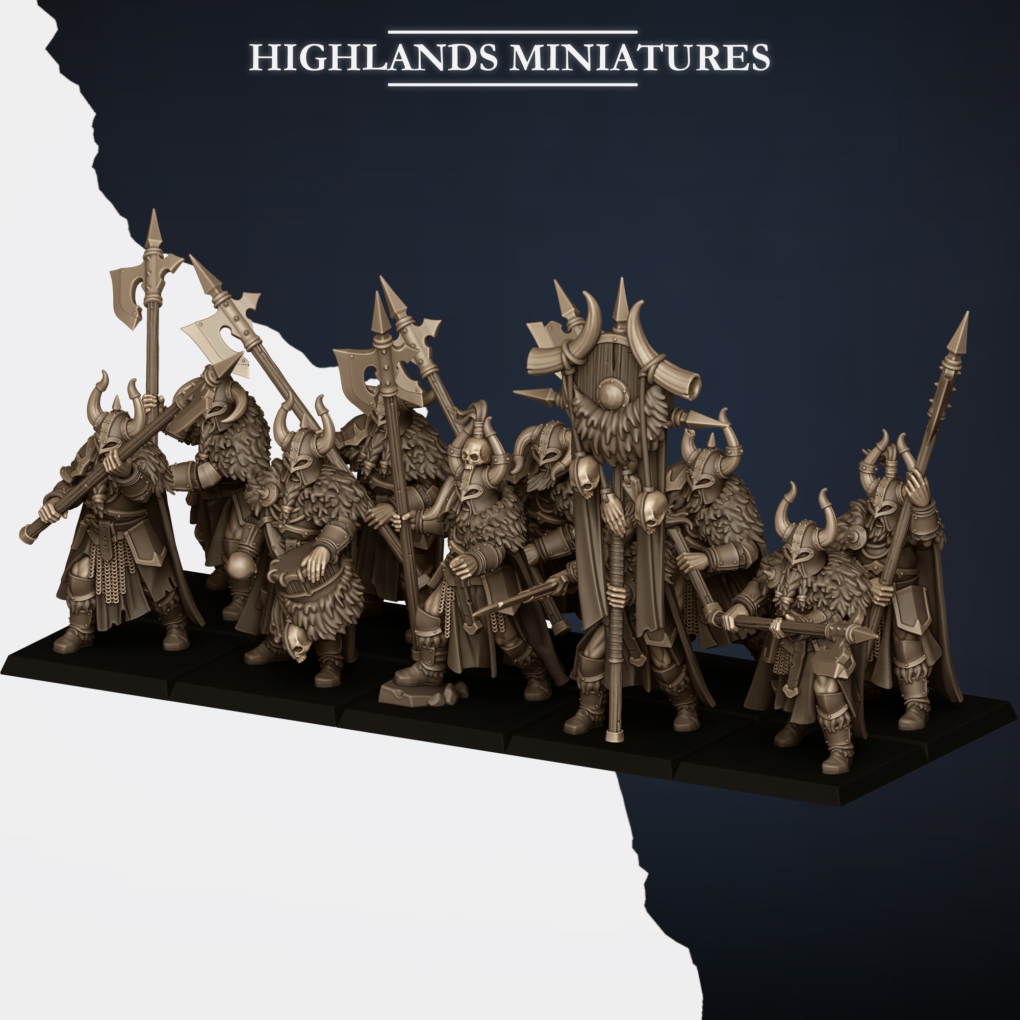 Norse Huscarls with Two-Handed Weapons, Norse Tribes - Highlands Miniatures - Image 15