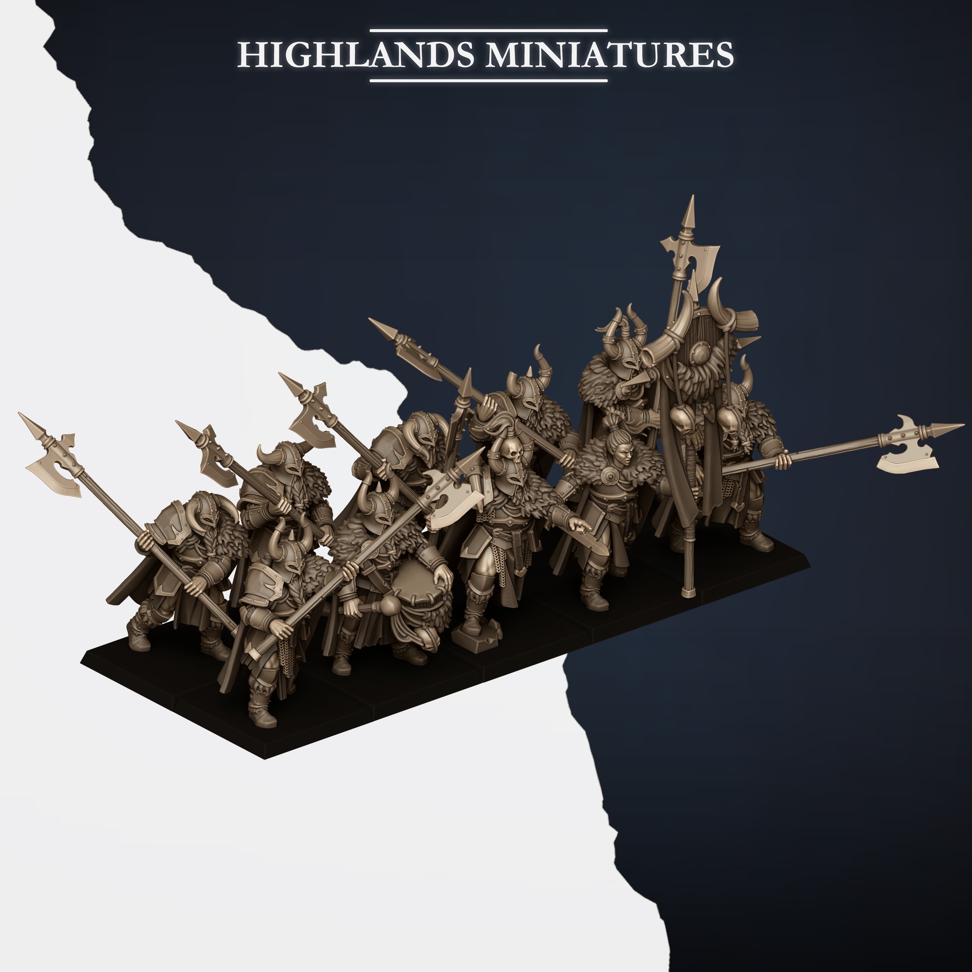 Norse Huscarls with Two-Handed Weapons, Norse Tribes - Highlands Miniatures - Image 16