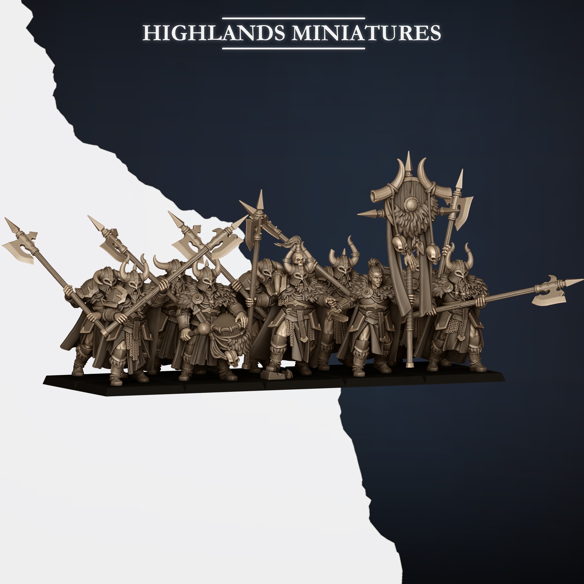 Norse Huscarls with Two-Handed Weapons, Norse Tribes - Highlands Miniatures