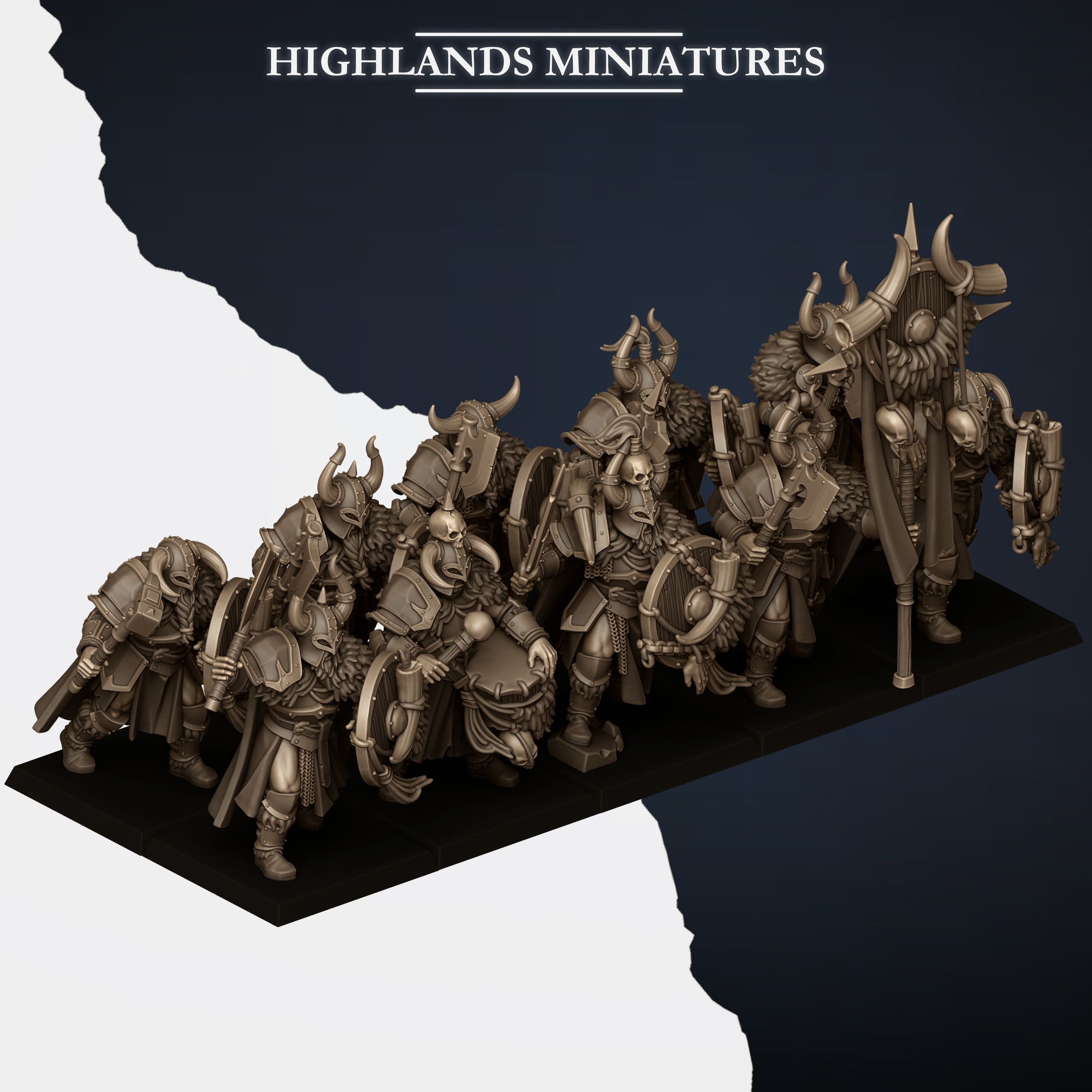 Norse Huscarls with Hand Weapons & Shields, Norse Tribes - Highlands Miniatures - Image 12