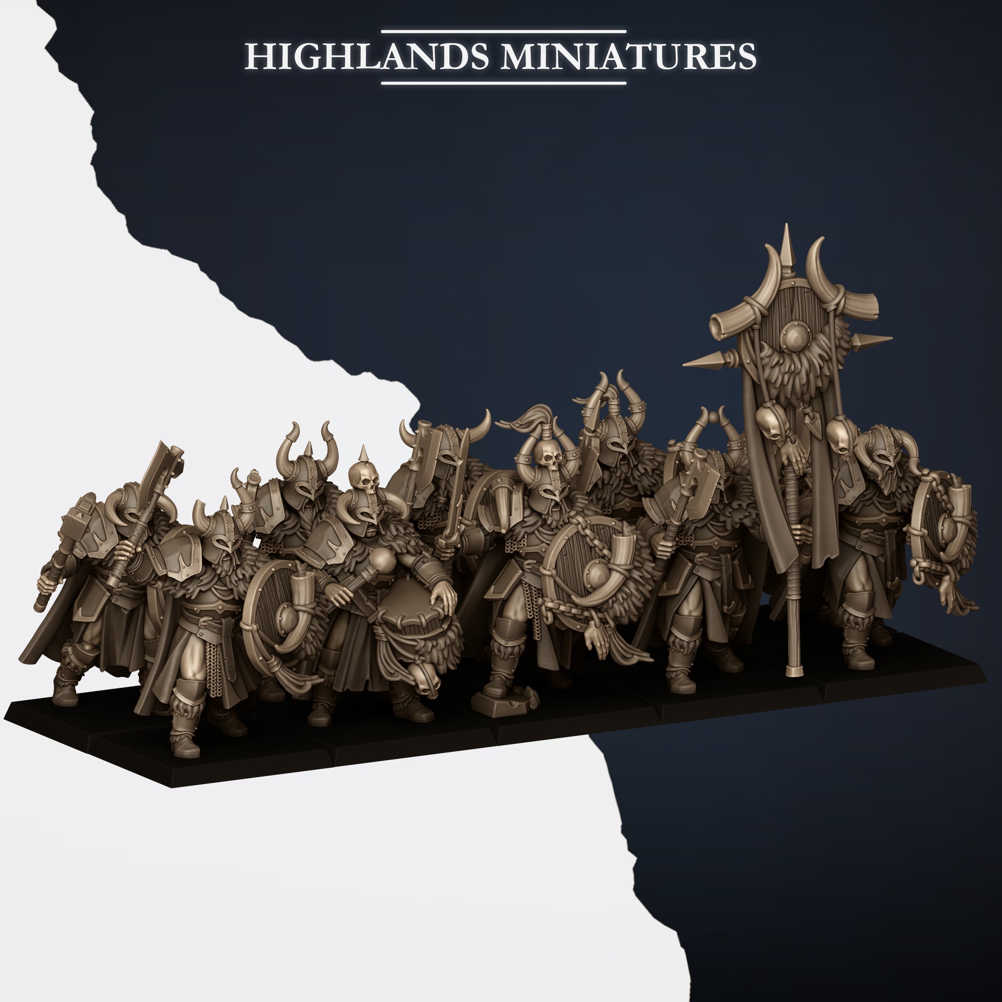 Norse Huscarls with Hand Weapons & Shields, Norse Tribes - Highlands Miniatures - Image 13