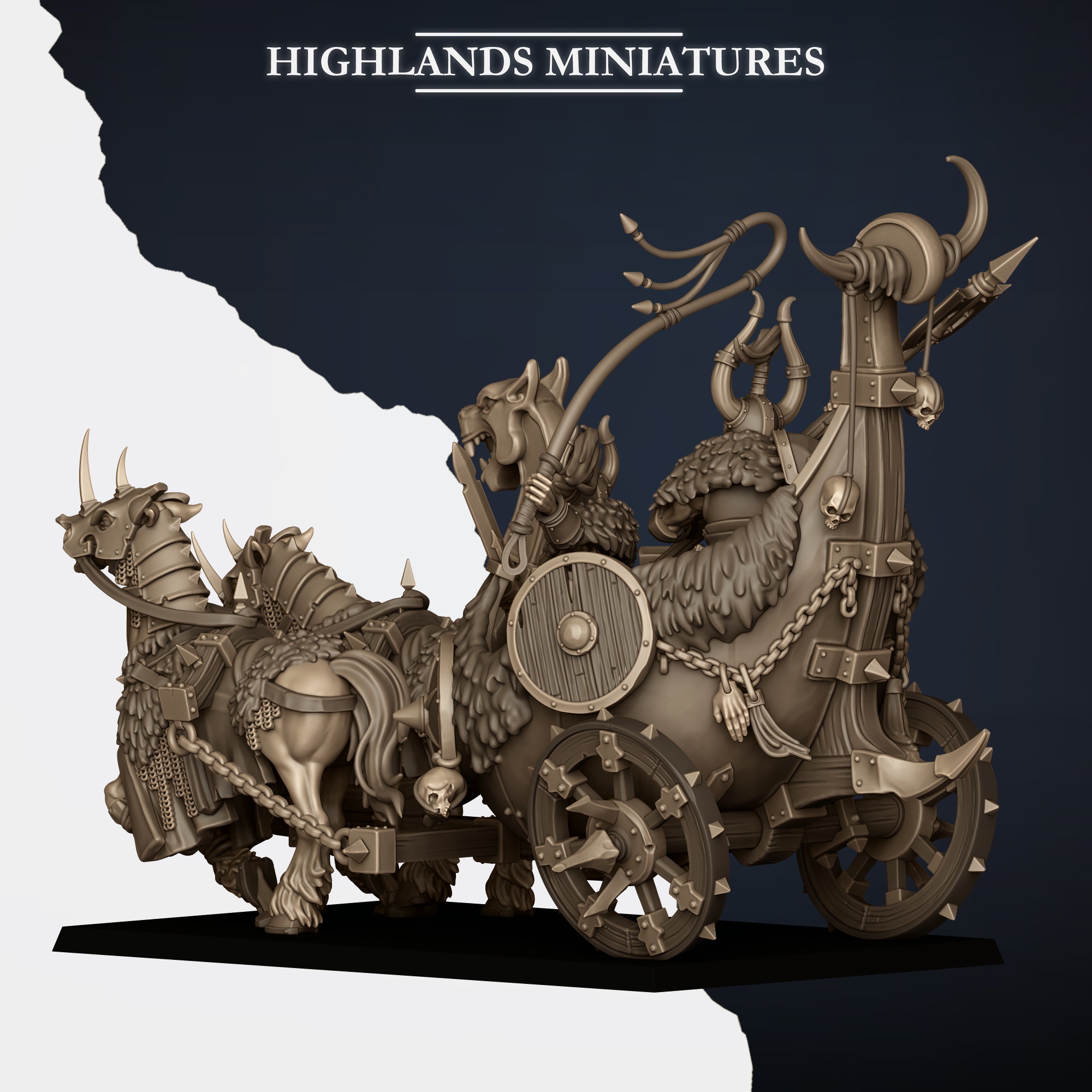 Norse Huscarl Chariot, Norse Tribes - Highlands Miniatures - Image 5