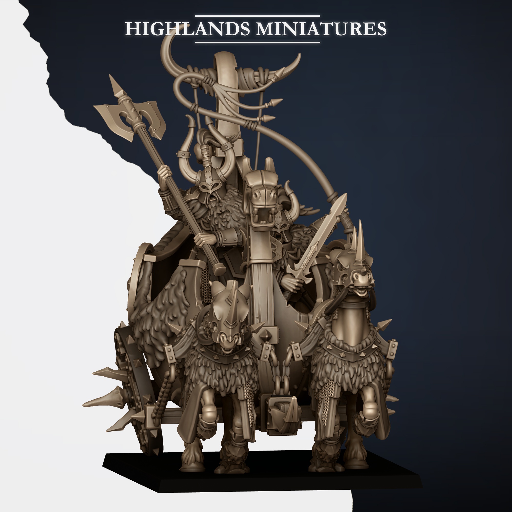 Norse Huscarl Chariot, Norse Tribes - Highlands Miniatures - Image 7