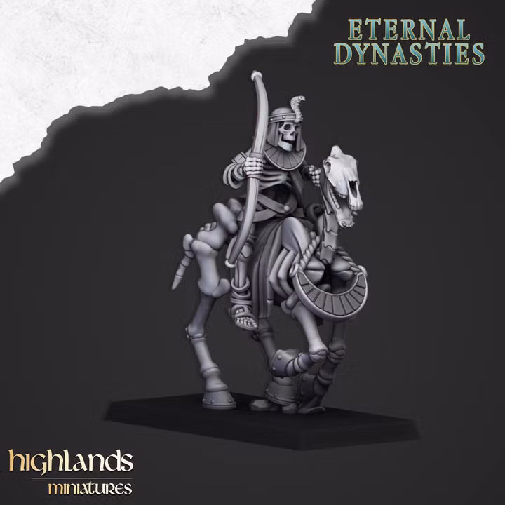 Ancient Skeletal Cavalry with Bows, Eternal Dynasties - Highlands Miniatures - Image 6