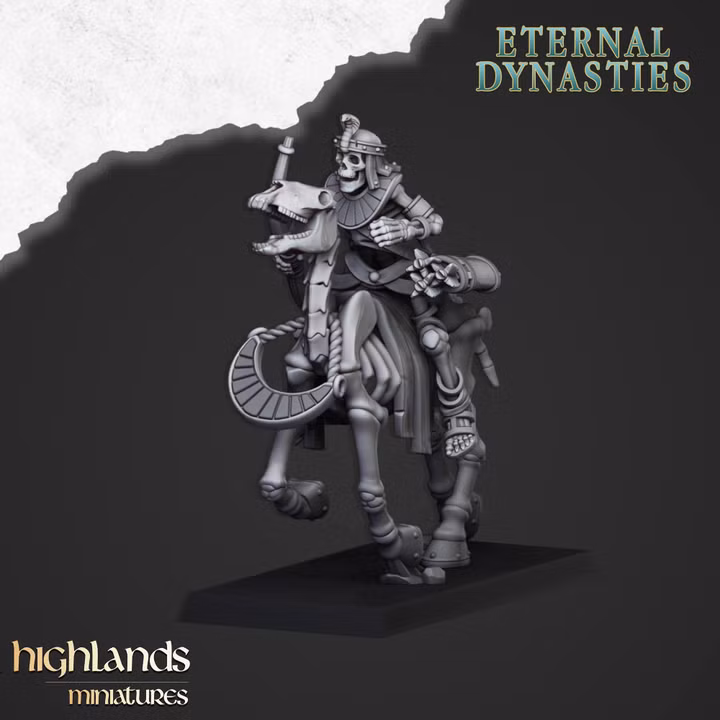 Ancient Skeletal Cavalry with Bows, Eternal Dynasties - Highlands Miniatures - Image 3