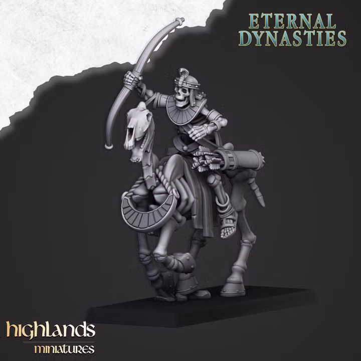 Ancient Skeletal Cavalry with Bows, Eternal Dynasties - Highlands Miniatures - Image 4