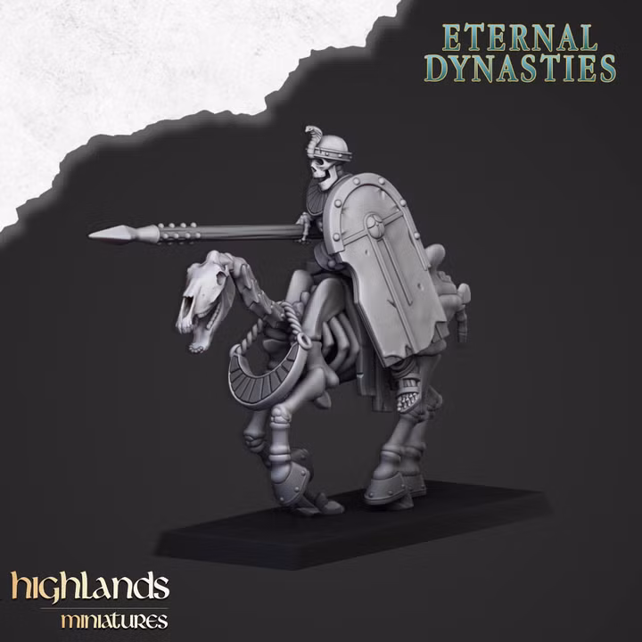 Ancient Skeletal Cavalry with Spears, Eternal Dynasties - Highlands Miniatures - Image 3