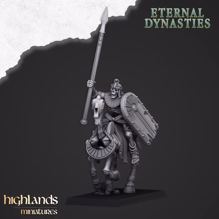 Ancient Skeletal Cavalry with Spears, Eternal Dynasties - Highlands Miniatures - Image 7