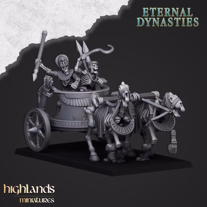 Ancient Skeletal Chariots, Eternal Dynasties - Highlands Miniatures - Image 3