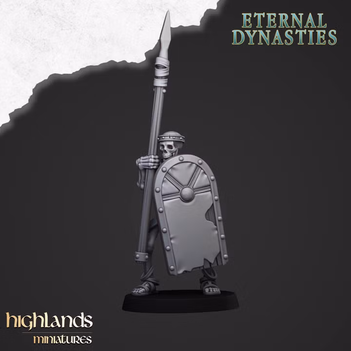 Ancient Skeletons with Spears, Eternal Dynasties - Highlands Miniatures - Image 6