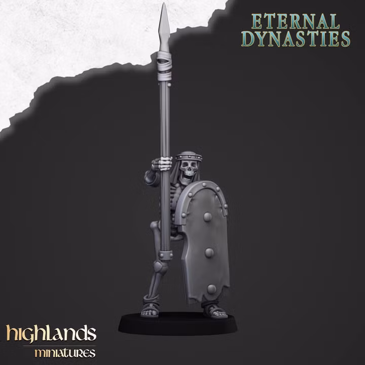 Ancient Skeletons with Spears, Eternal Dynasties - Highlands Miniatures - Image 7
