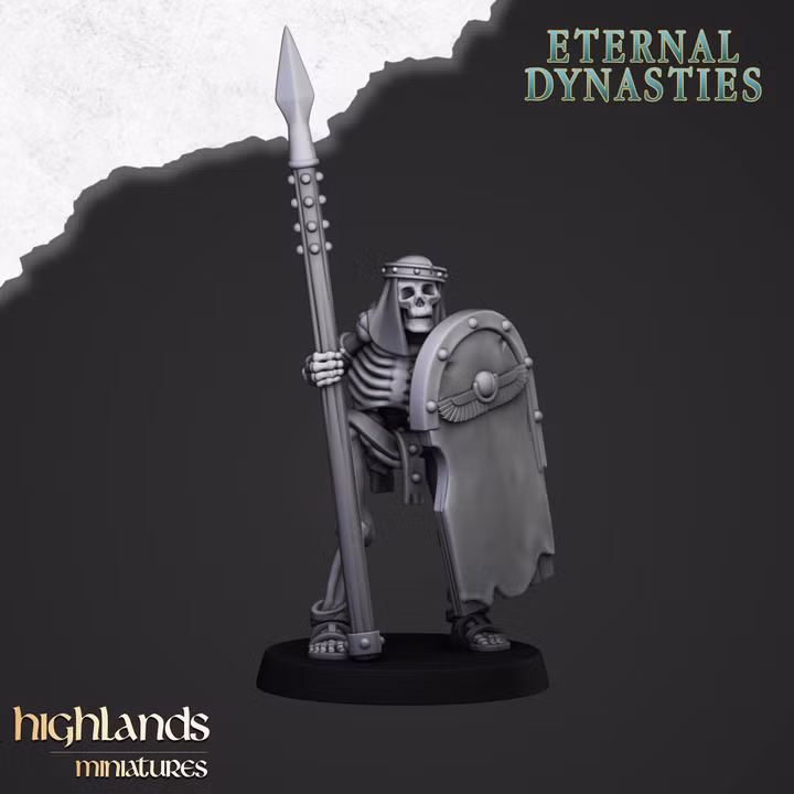 Ancient Skeletons with Spears, Eternal Dynasties - Highlands Miniatures - Image 9
