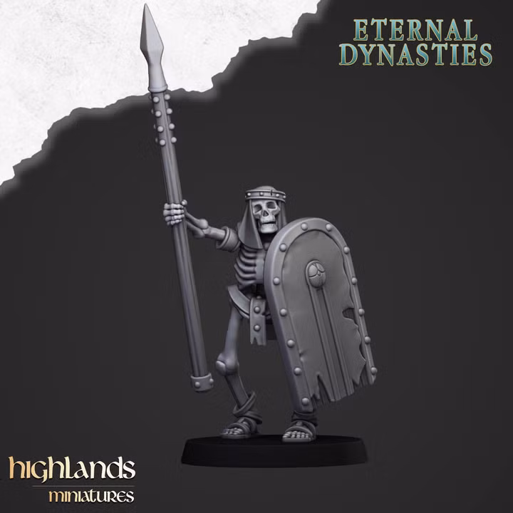 Ancient Skeletons with Spears, Eternal Dynasties - Highlands Miniatures - Image 12