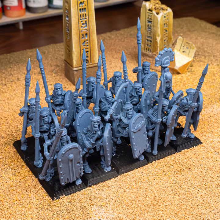 Ancient Skeletons with Spears, Eternal Dynasties - Highlands Miniatures - Image 14