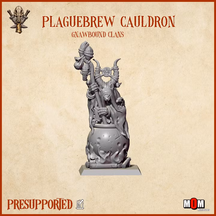 Plaguebrew Cauldron – Gnawbound Clans | MOM Miniatures