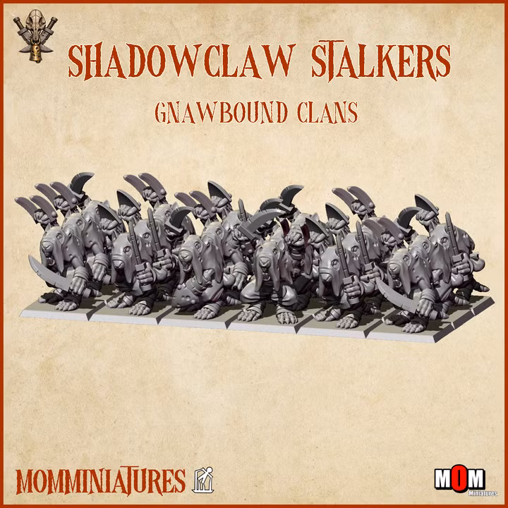 Shadowclaw Stalkers – Gnawbound Clans | MOM Miniatures
