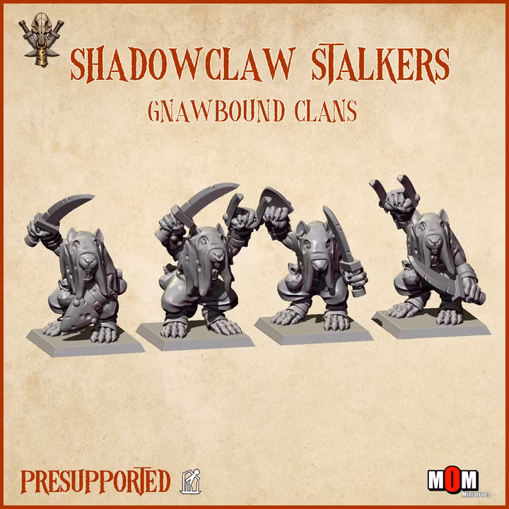Shadowclaw Stalkers – Gnawbound Clans | MOM Miniatures - Image 4