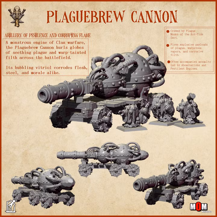 Plaguebrew Cannon – Gnawbound Clans | MOM Miniatures
