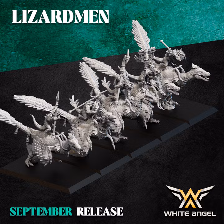 Slippery Lizard Rider – Lizardmen | White Angel Miniatures