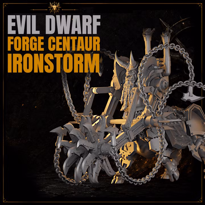 Evil Dwarf Forge Centaur Ironstorm – MeshyMesh