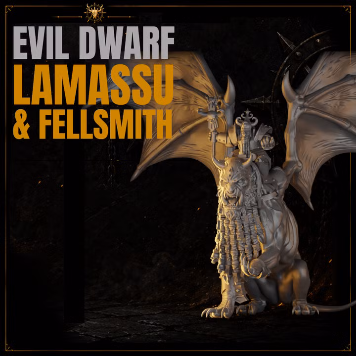 Evil Dwarf Lamassu & Fellsmith – MeshyMesh